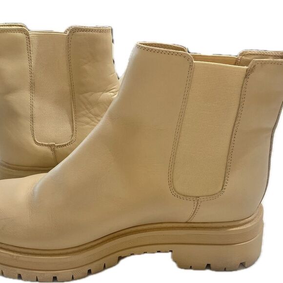 Marc Fisher Shoes - Marc Fisher Beige Leather Chelsea Boots